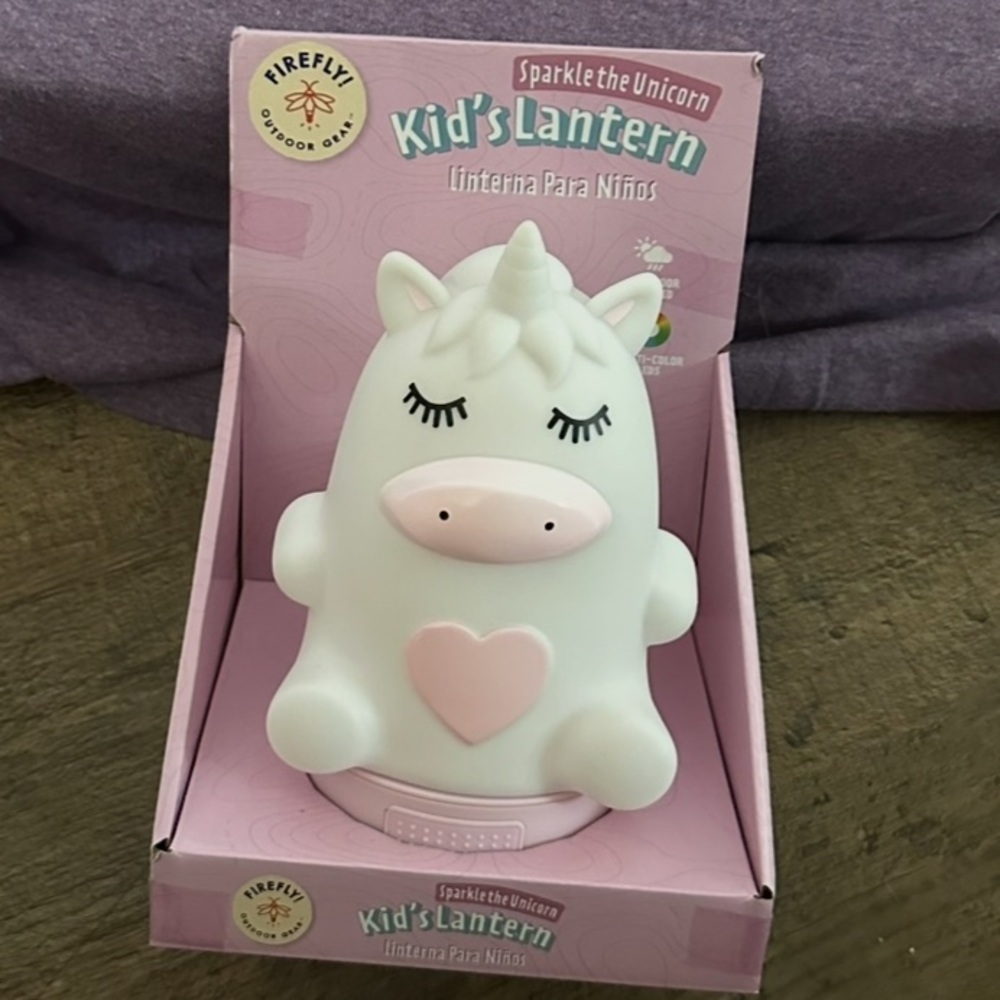 Firefly Kid's Lantern - Sparkle the Unicorn - White and Pink